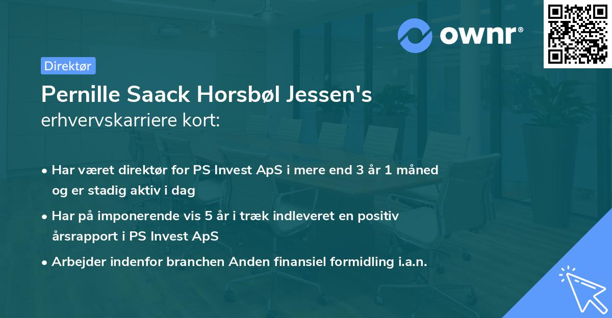 Pernille Saack Horsbøl Jessen's erhvervskarriere kort