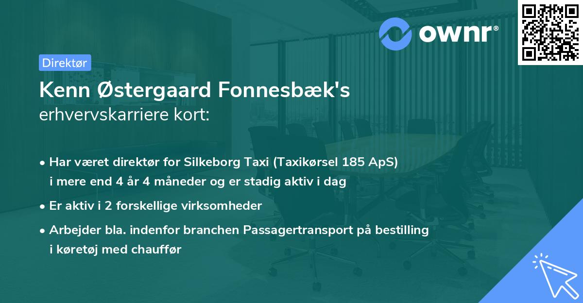 Kenn Østergaard Fonnesbæk's erhvervskarriere kort