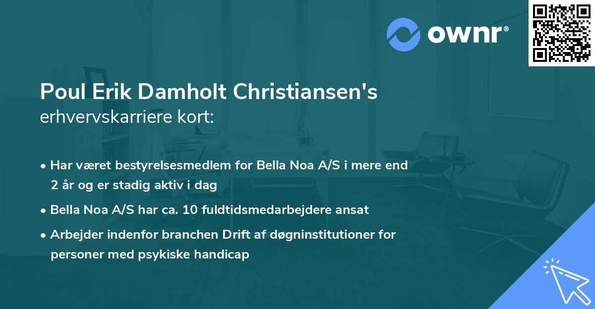 Poul Erik Damholt Christiansen's erhvervskarriere kort