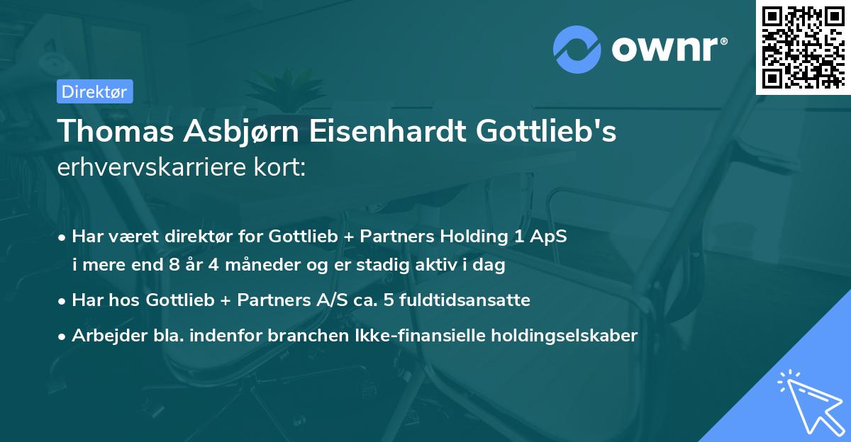 Thomas Asbjørn Eisenhardt Gottlieb's erhvervskarriere kort