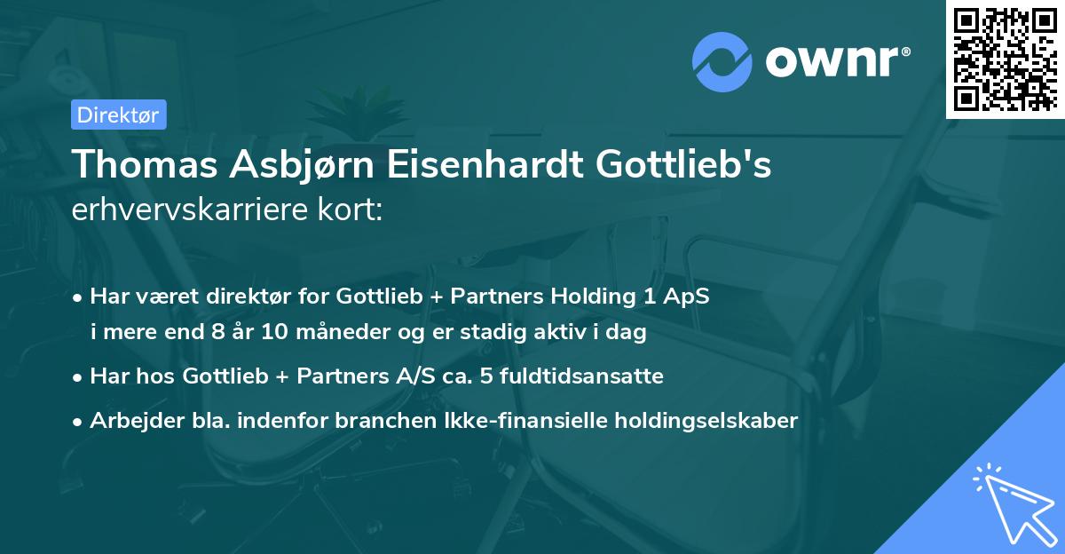 Thomas Asbjørn Eisenhardt Gottlieb's erhvervskarriere kort