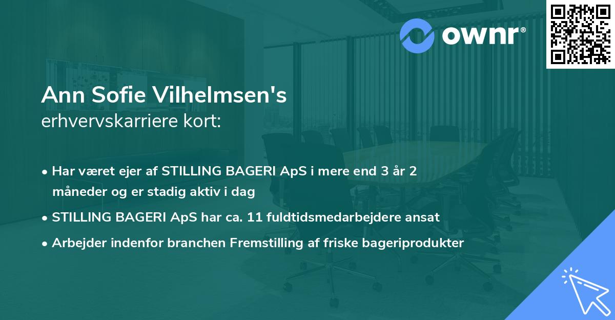 Ann Sofie Vilhelmsen's erhvervskarriere kort