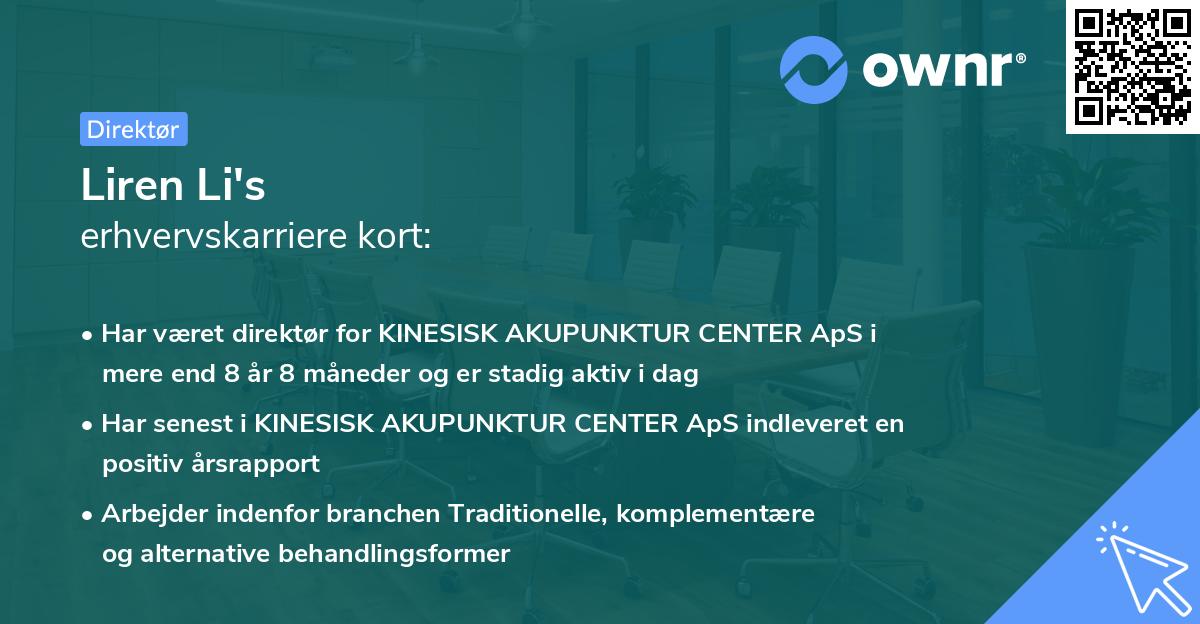 Liren Li's erhvervskarriere kort