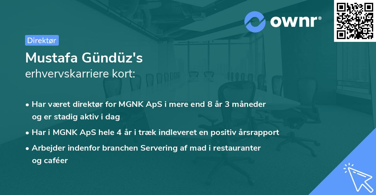 Mustafa Gündüz's erhvervskarriere kort