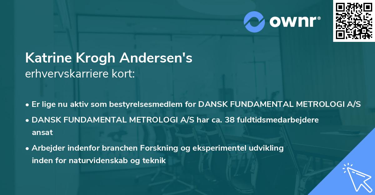 Katrine Krogh Andersen's erhvervskarriere kort