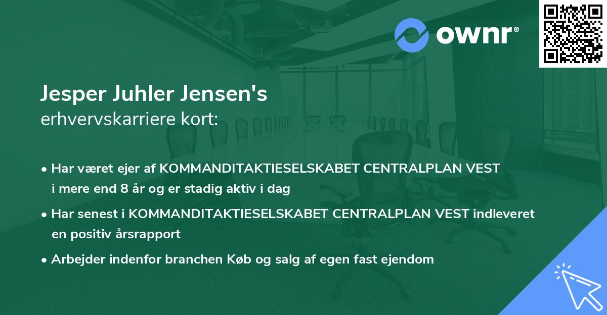 Jesper Juhler Jensen's erhvervskarriere kort