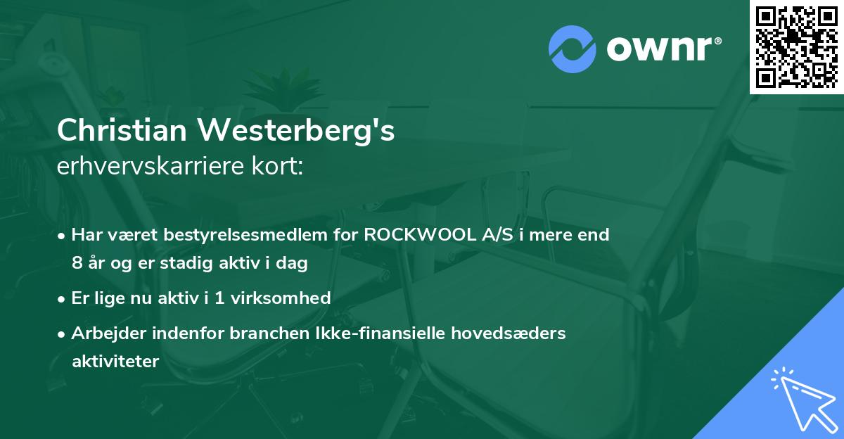 Christian Westerberg's erhvervskarriere kort
