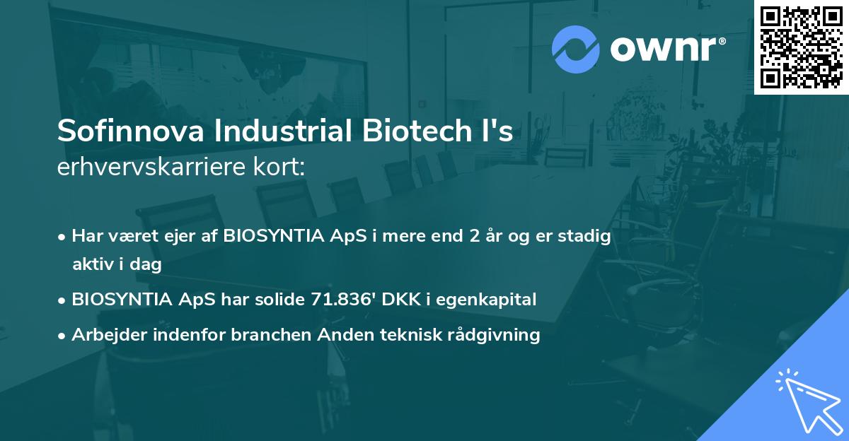 Sofinnova Industrial Biotech I's erhvervskarriere kort