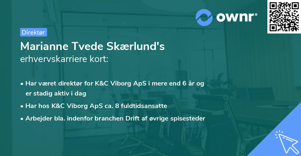 Marianne Tvede Skærlund's erhvervskarriere kort