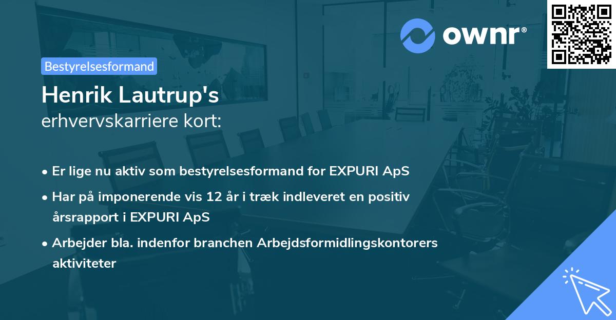 Henrik Lautrup's erhvervskarriere kort