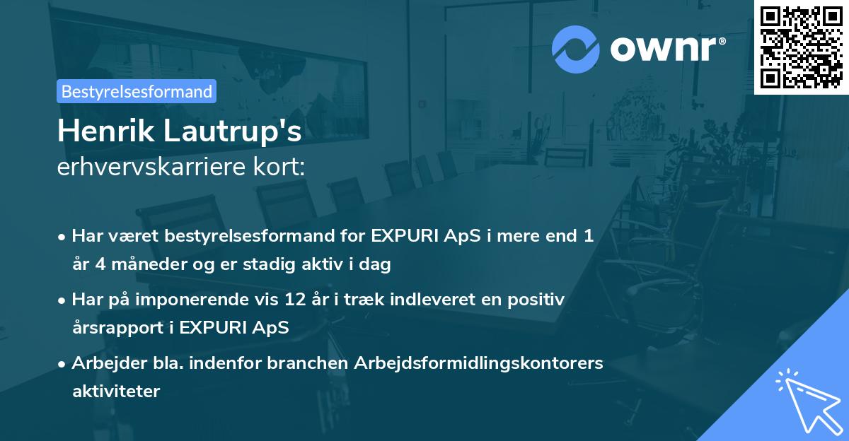 Henrik Lautrup's erhvervskarriere kort