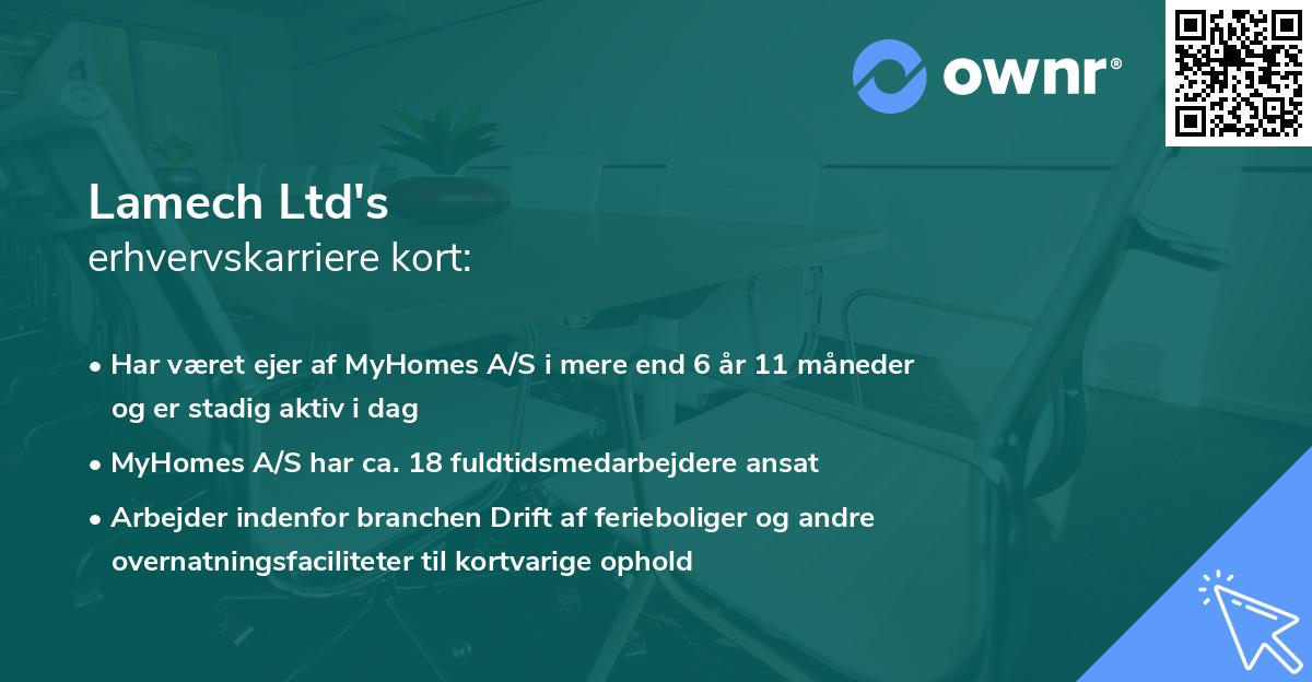 Lamech Ltd's erhvervskarriere kort
