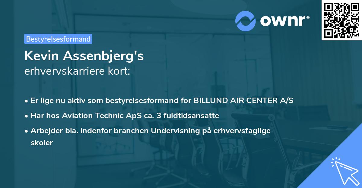 Kevin Assenbjerg's erhvervskarriere kort