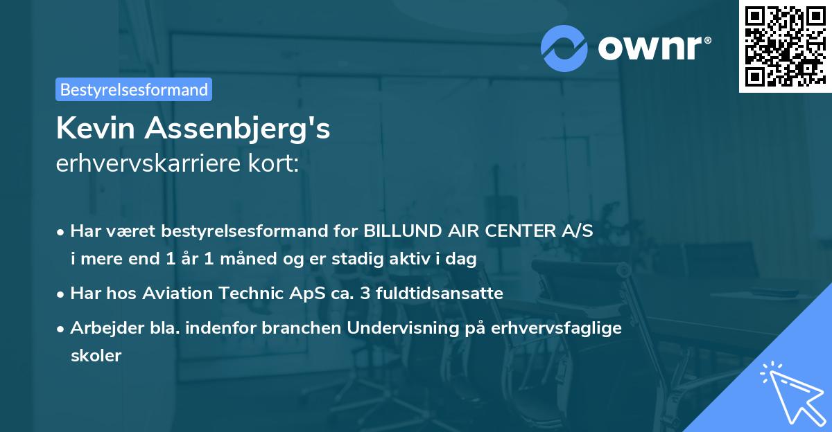 Kevin Assenbjerg's erhvervskarriere kort