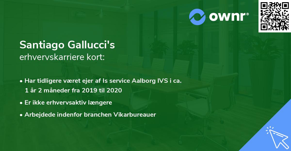 Santiago Gallucci's erhvervskarriere kort