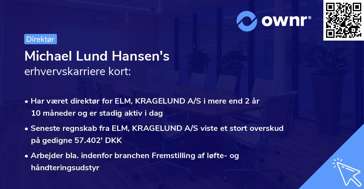 Michael Lund Hansen's erhvervskarriere kort
