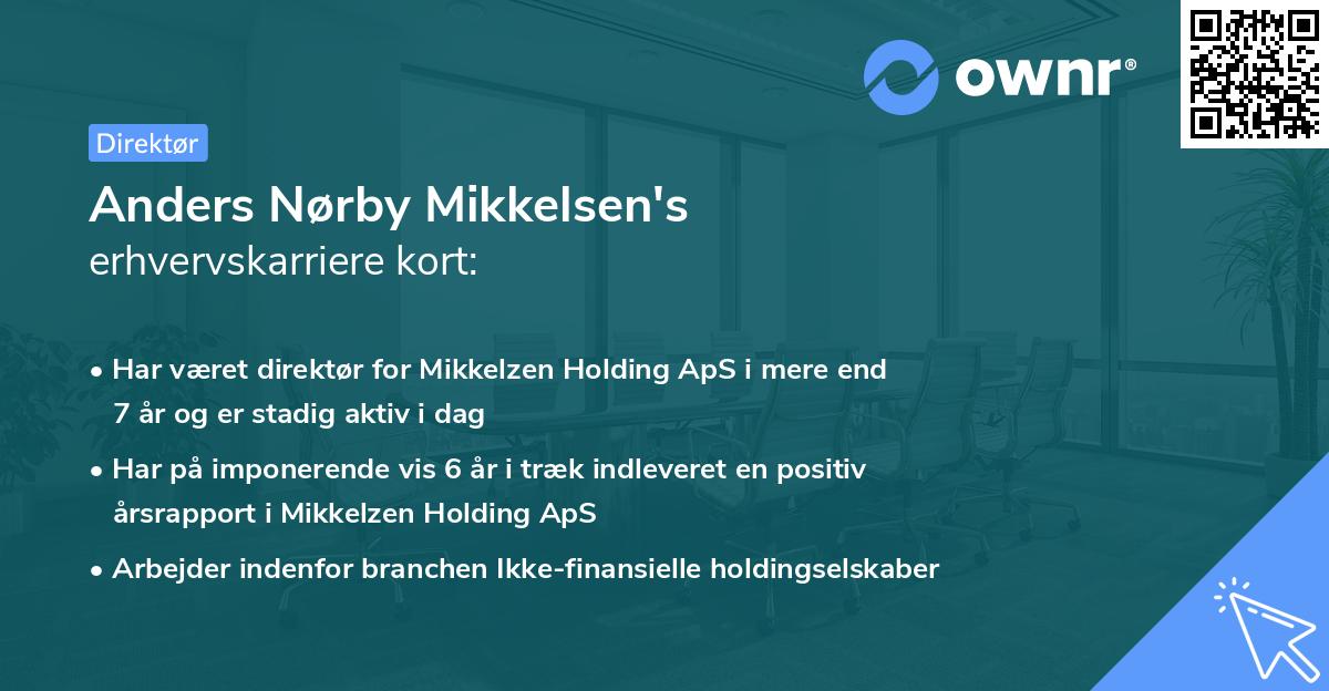 Anders Nørby Mikkelsen's erhvervskarriere kort
