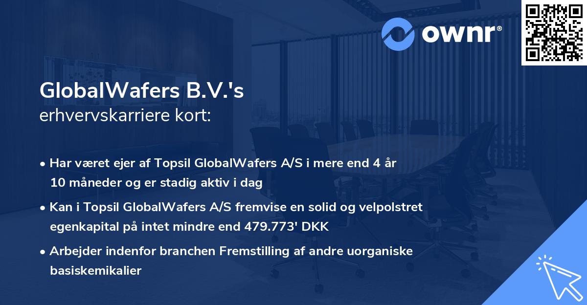 GlobalWafers B.V.'s erhvervskarriere kort