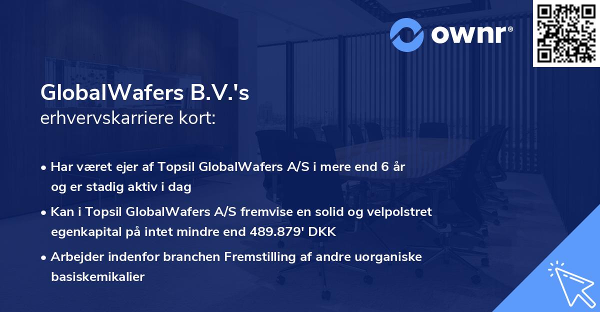 GlobalWafers B.V.'s erhvervskarriere kort