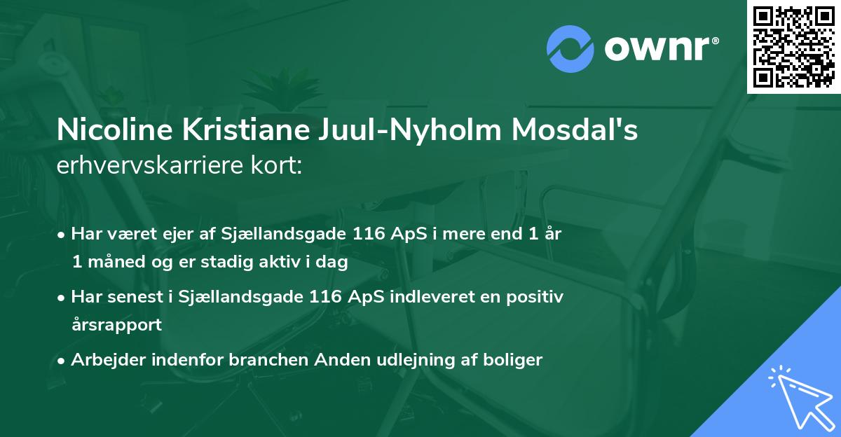 Nicoline Kristiane Juul-Nyholm Mosdal's erhvervskarriere kort