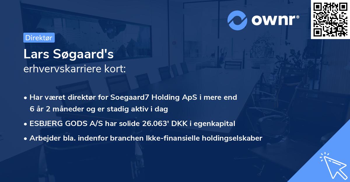 Lars Søgaard's erhvervskarriere kort