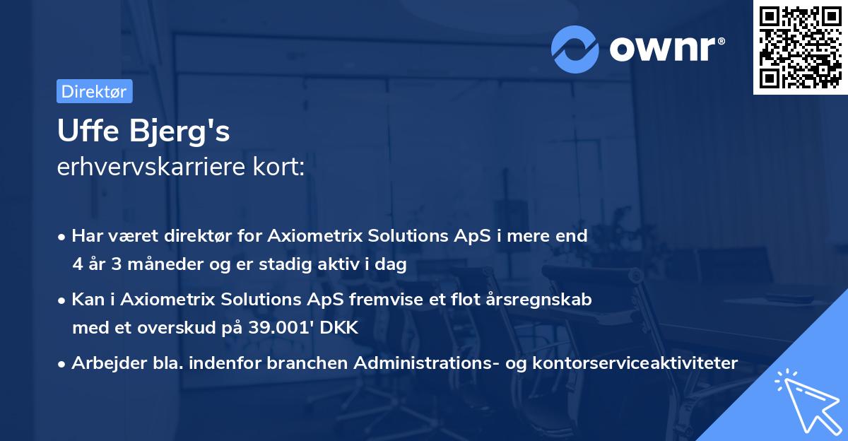 Uffe Bjerg's erhvervskarriere kort