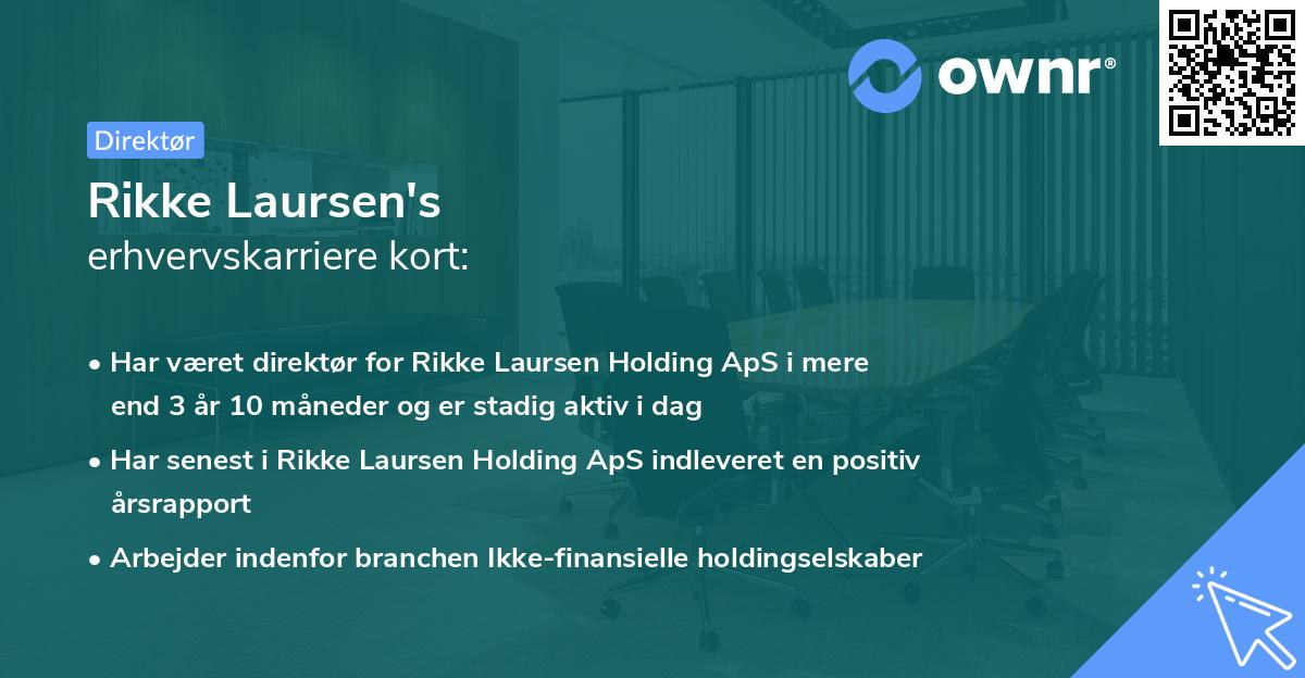 Rikke Laursen's erhvervskarriere kort