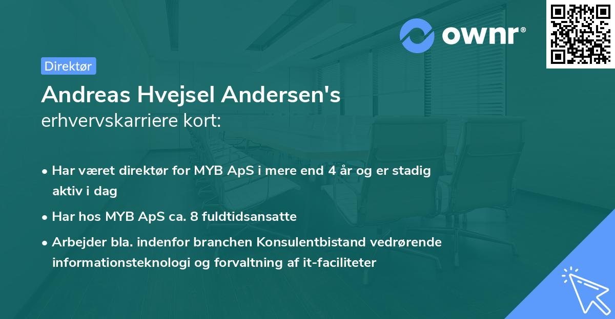 Andreas Hvejsel Andersen's erhvervskarriere kort