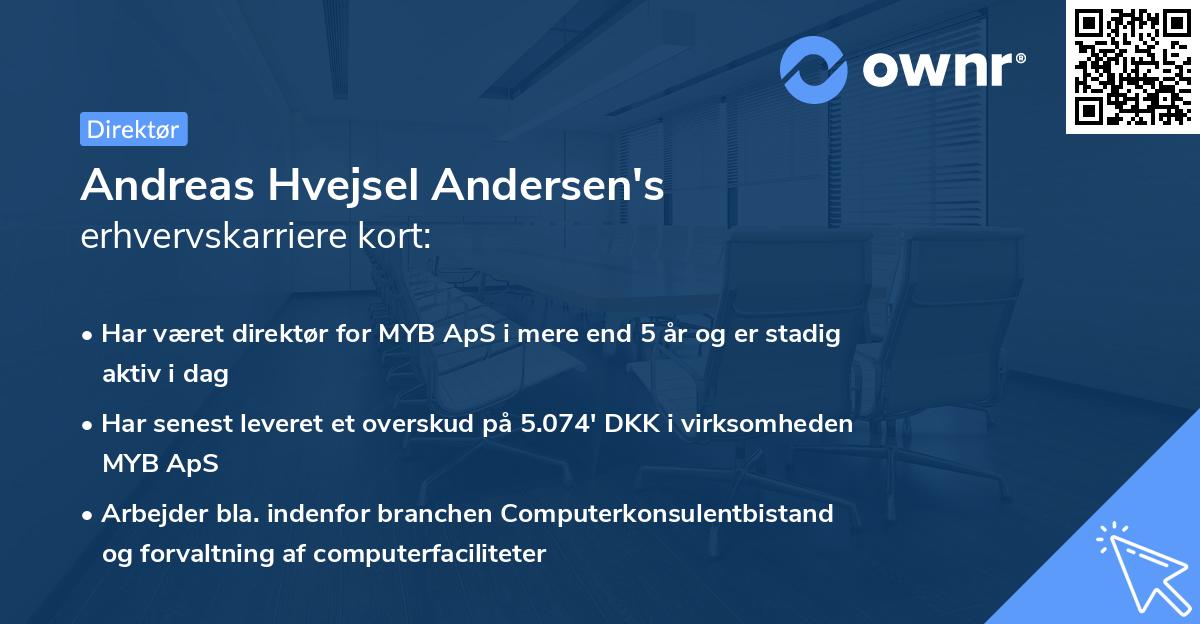 Andreas Hvejsel Andersen's erhvervskarriere kort