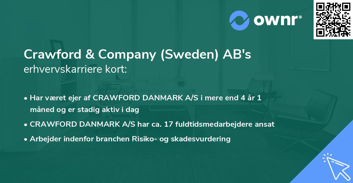 Crawford & Company (Sweden) AB's erhvervskarriere kort