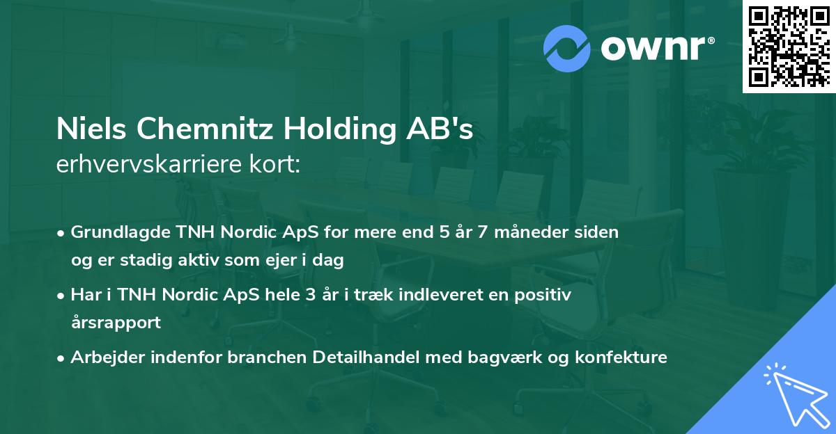 Niels Chemnitz Holding AB's erhvervskarriere kort