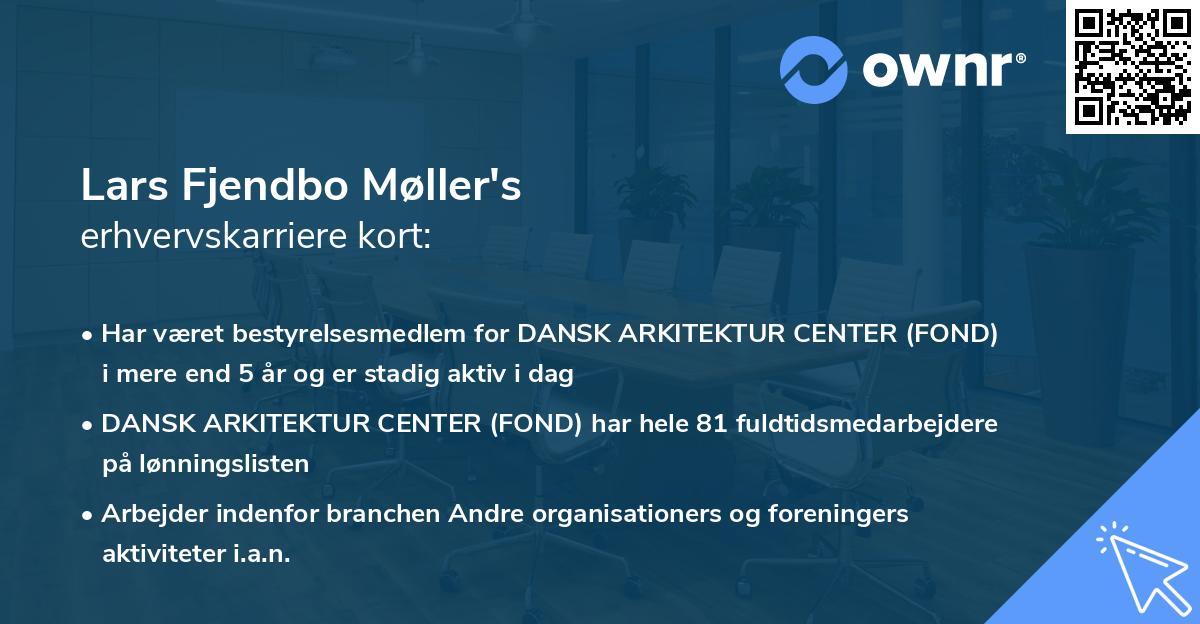 Lars Fjendbo Møller's erhvervskarriere kort