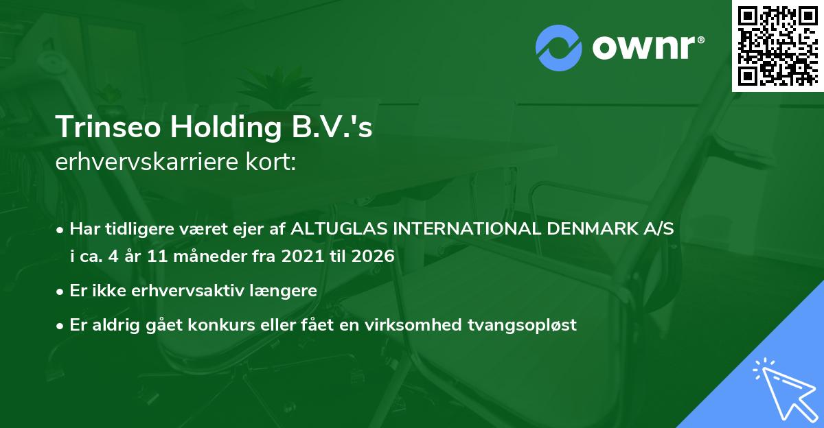 Trinseo Holding B.V.'s erhvervskarriere kort