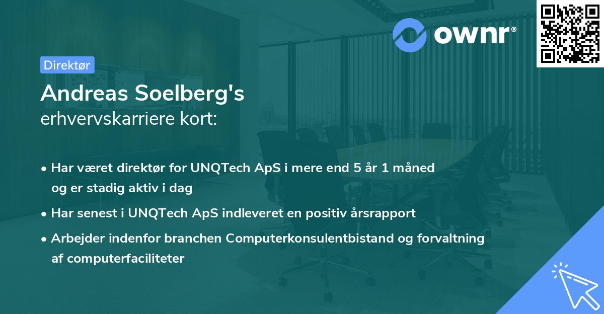 Andreas Soelberg's erhvervskarriere kort