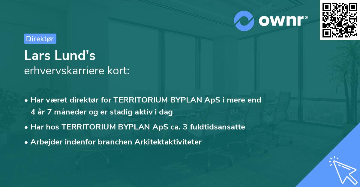 Lars Lund's erhvervskarriere kort