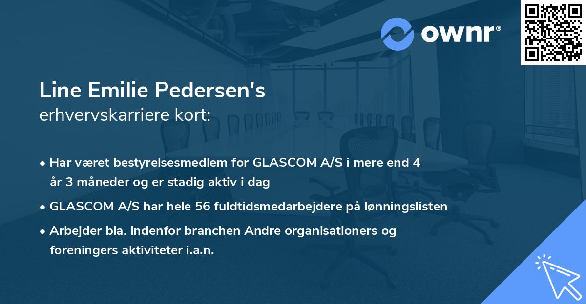 Line Emilie Pedersen's erhvervskarriere kort