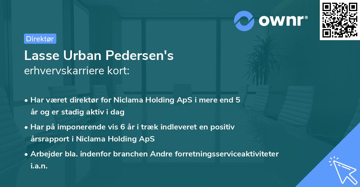 Lasse Urban Pedersen's erhvervskarriere kort