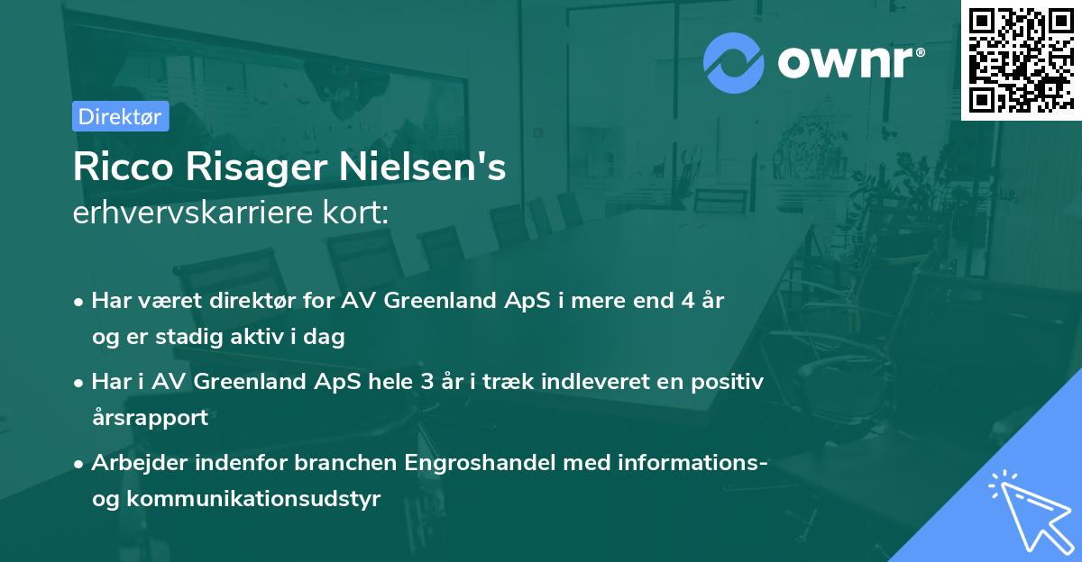 Ricco Risager Nielsen's erhvervskarriere kort