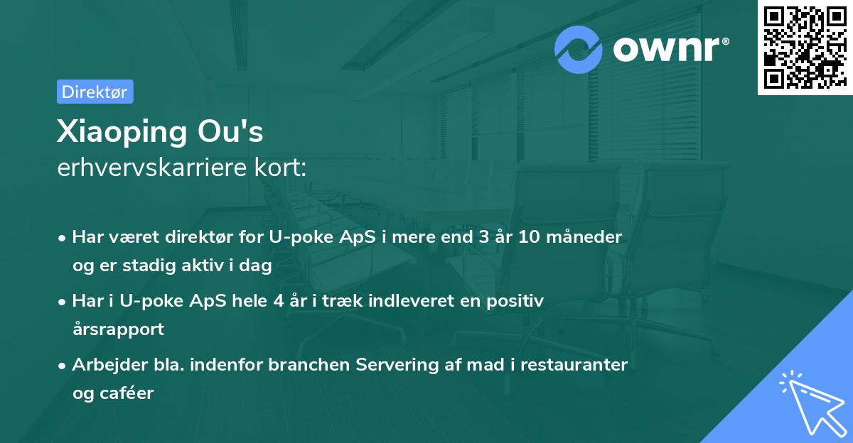 Xiaoping Ou's erhvervskarriere kort