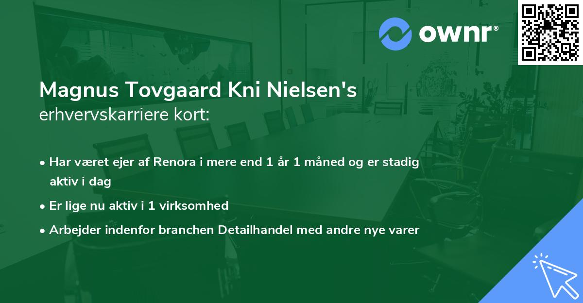 Magnus Tovgaard Kni Nielsen's erhvervskarriere kort