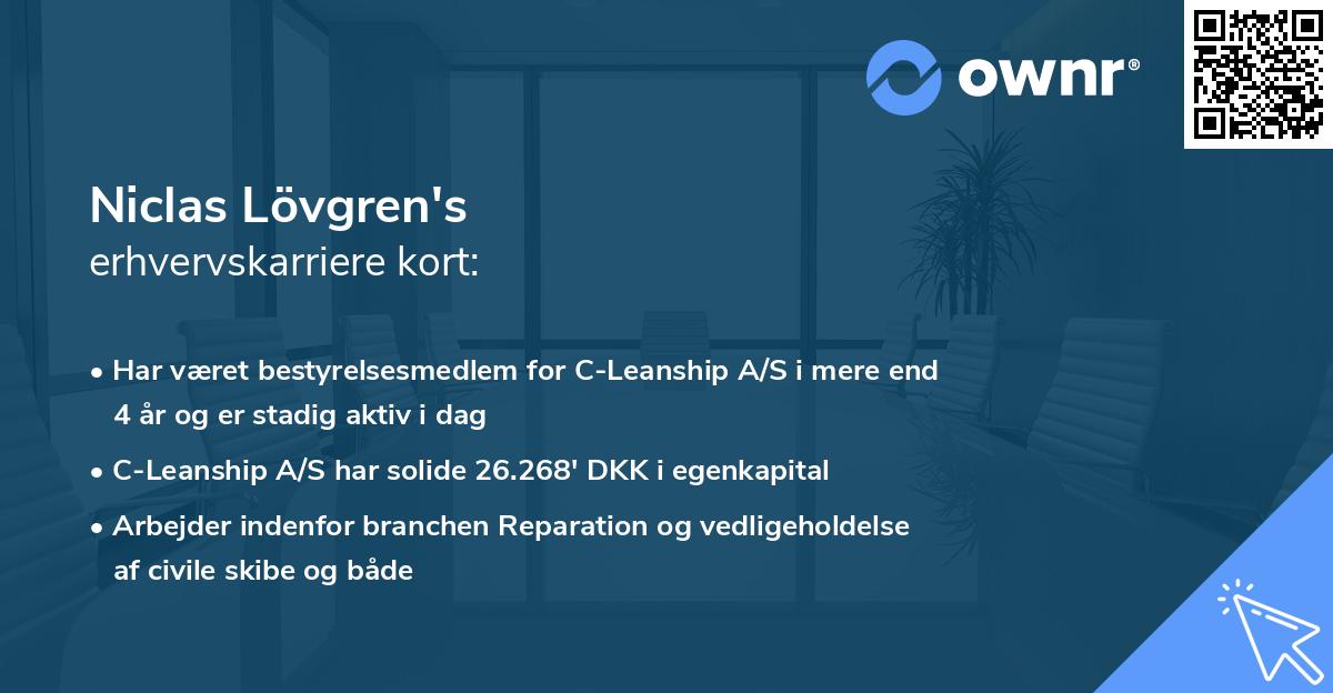 Niclas Lövgren's erhvervskarriere kort