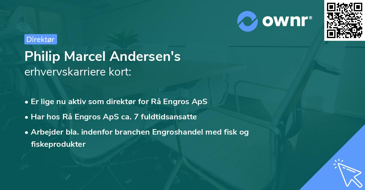 Philip Marcel Andersen's erhvervskarriere kort