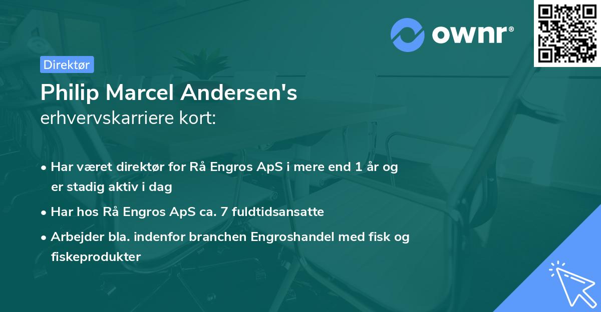 Philip Marcel Andersen's erhvervskarriere kort