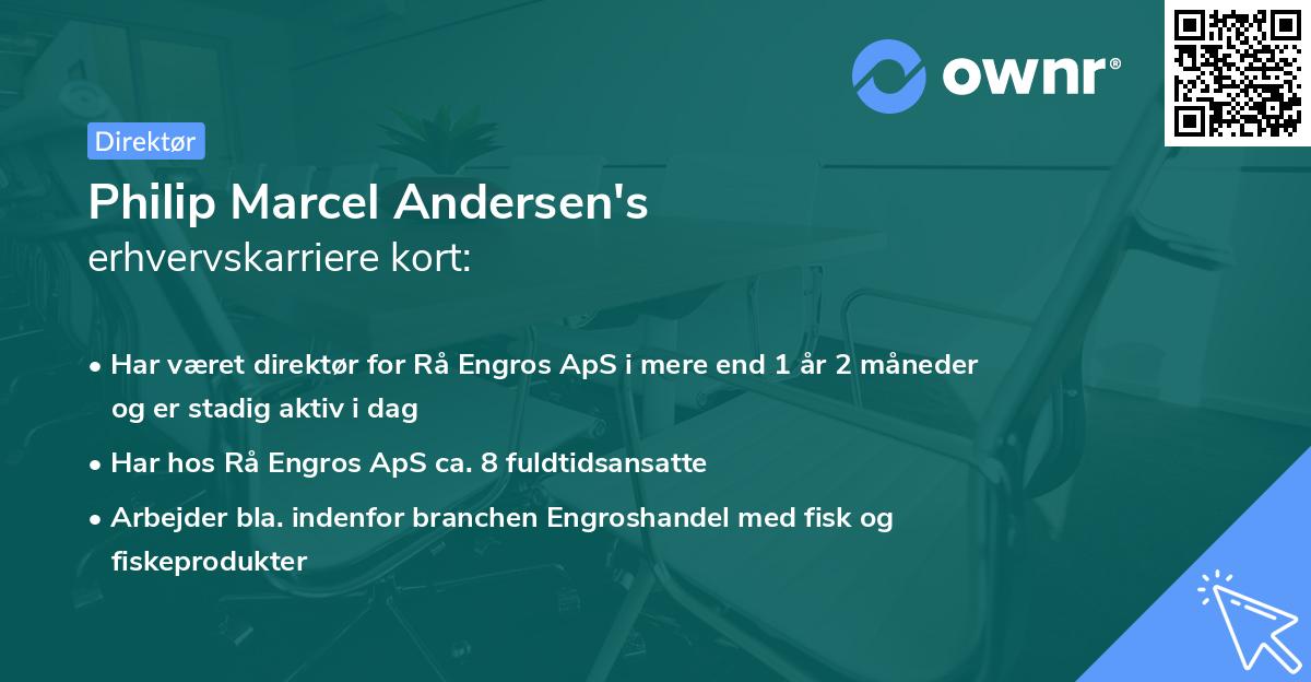 Philip Marcel Andersen's erhvervskarriere kort