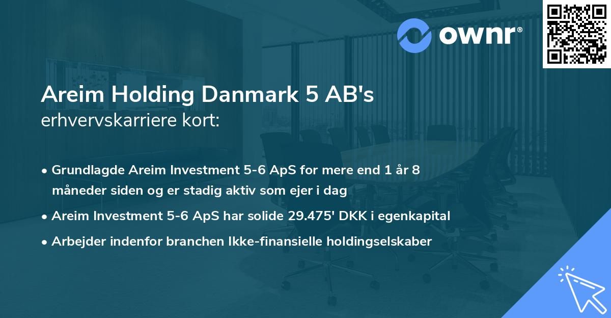 Areim Holding Danmark 5 AB's erhvervskarriere kort