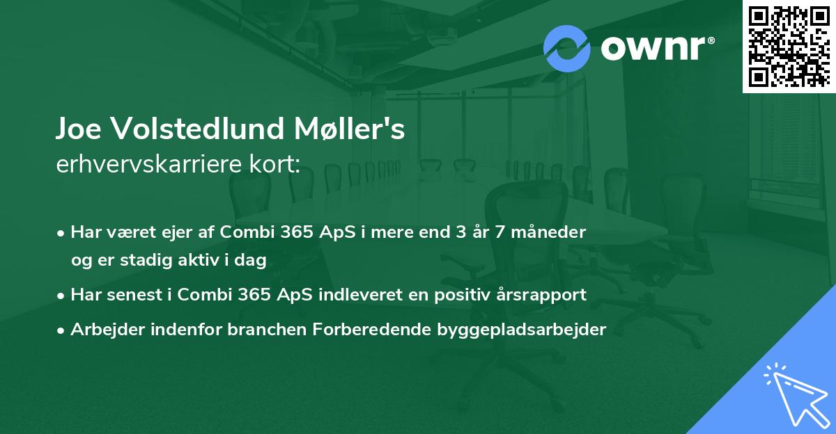 Joe Volstedlund Møller's erhvervskarriere kort