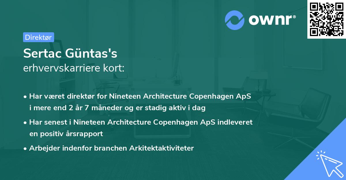 Sertac Güntas's erhvervskarriere kort