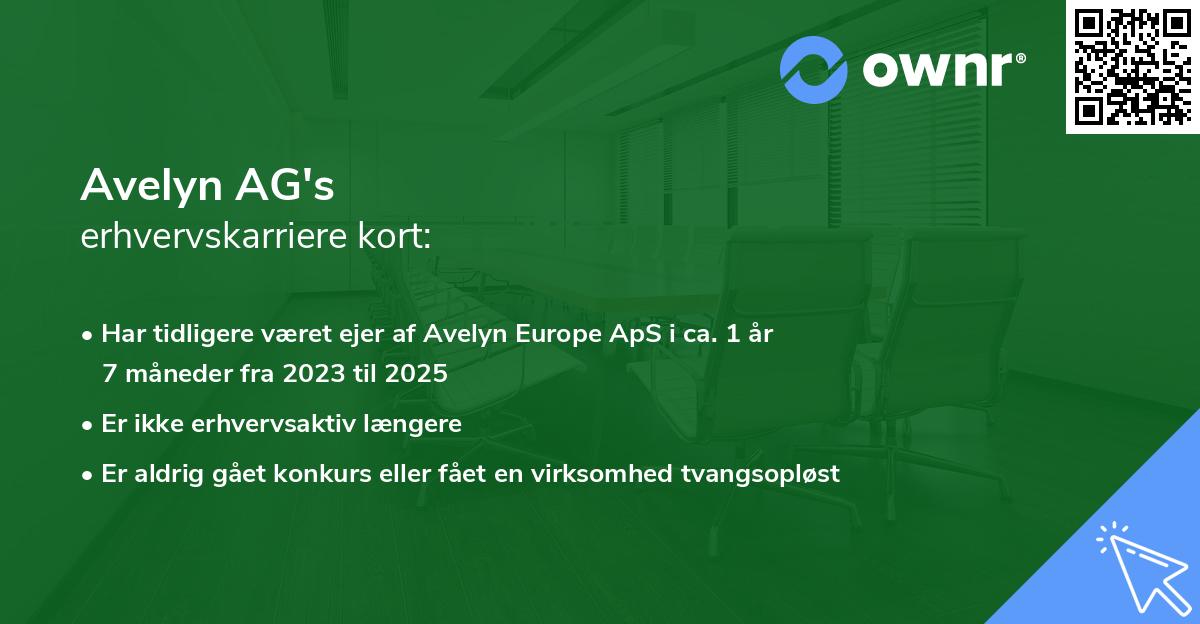 Avelyn AG's erhvervskarriere kort