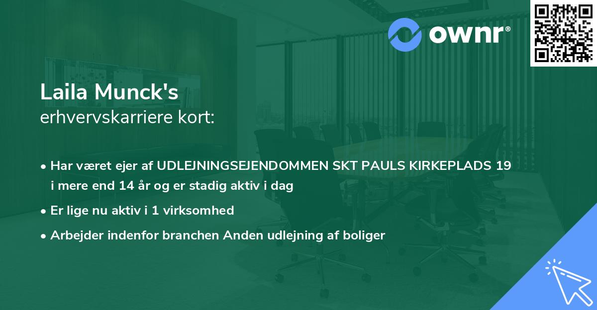 Laila Munck's erhvervskarriere kort