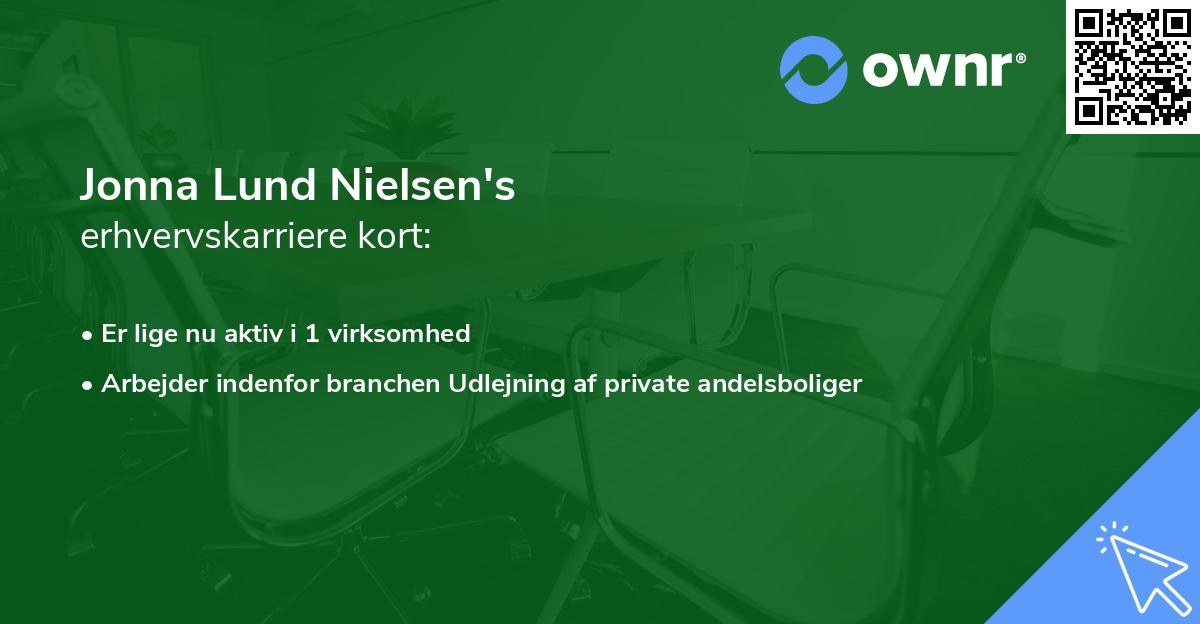 Jonna Lund Nielsen's erhvervskarriere kort